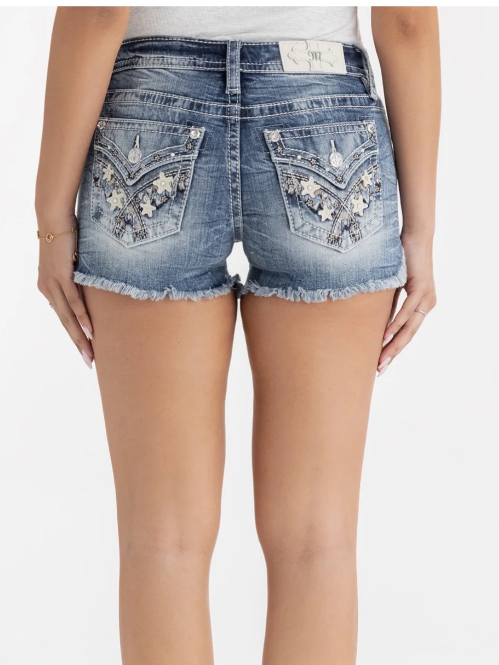 Miss Me Stars Align Denim Shorts